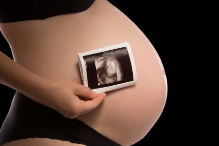 Pregnant Woman Big Bellyの写真素材