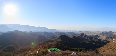Overlooking the Great Wallの写真素材