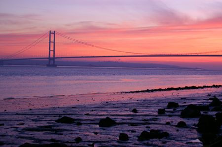 Warm Humber Bridgeの写真素材
