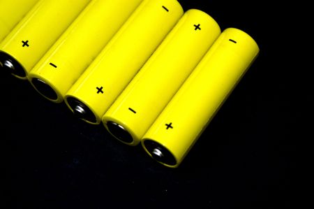 Row AA Batteriesの写真素材