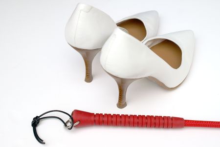 White Heels and Red Crop