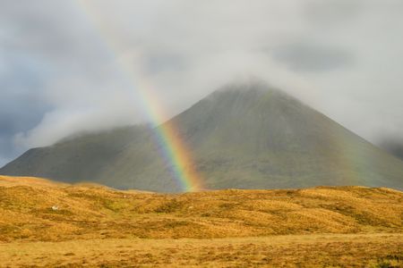 Rainbow on Isle of Skyeの写真素材