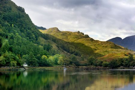 Scottish Loch Reflectionsの写真素材