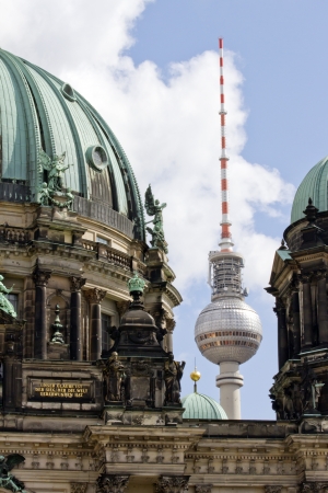 Berlin , Berliner Dom, television towerのeditorial素材
