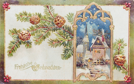 post card, ancient ,German ,1909 yearのeditorial素材