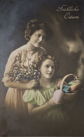 ancient German easter card of 1913のeditorial素材