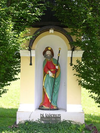 Holy statue as place for praying for christians in Freiland Austriaの写真素材