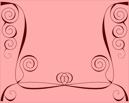 Design background with lines and spirals on greenのイラスト素材