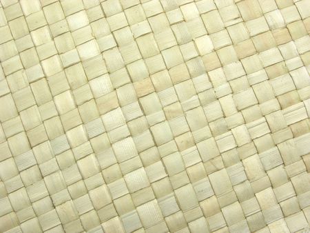 Background picture of an beige rattan matの写真素材