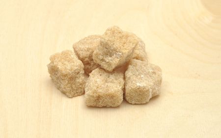 Detailed and colorful image of brown cane sugarの写真素材