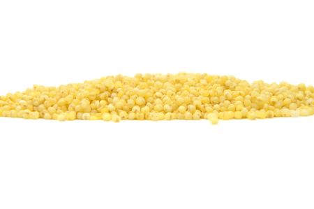 Detailed but simple image of sorghum on whiteの写真素材