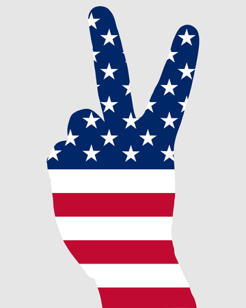 american finger sign のイラスト素材