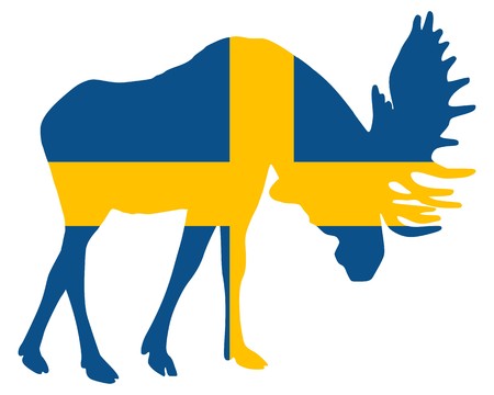 Rutting mooseの写真素材
