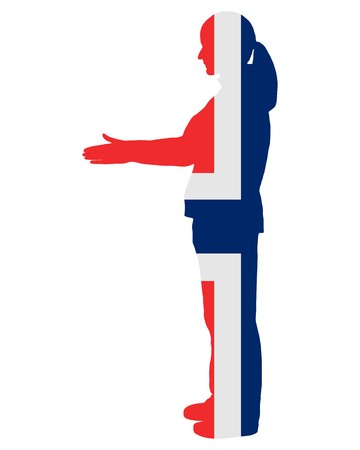 Norwegian handshakeの写真素材