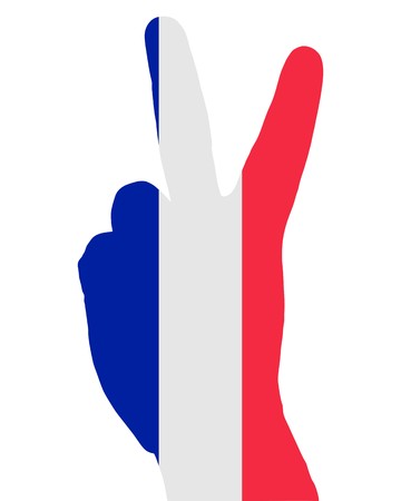 French hand signalの写真素材