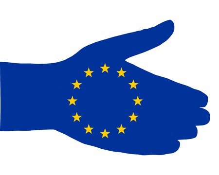 European handshakeのイラスト素材