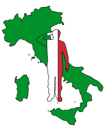 Italian Saluteのイラスト素材