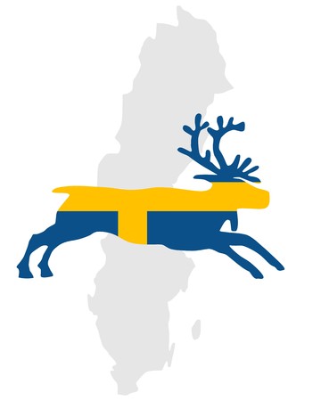Swedish reindeerのイラスト素材