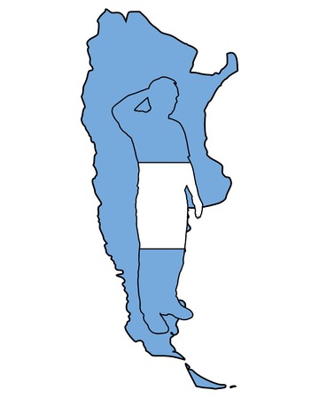 Argentinian saluteのイラスト素材