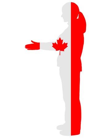 Canadian handshakeのイラスト素材