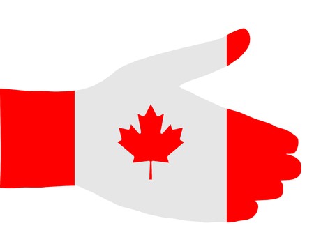 Canadian handshakeのイラスト素材