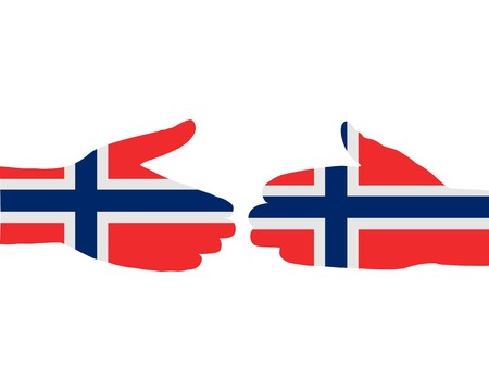 Norwegian handshakeのイラスト素材