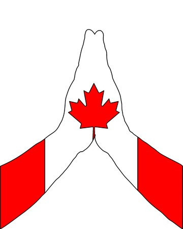Canadian prayingのイラスト素材