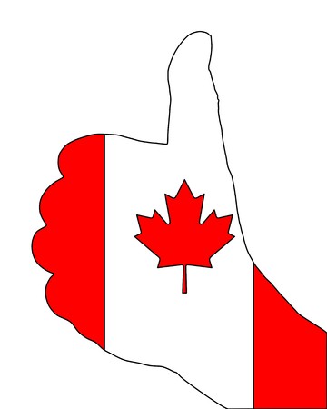 Canadian finger signalのイラスト素材