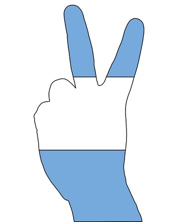 Argentinian finger signalのイラスト素材