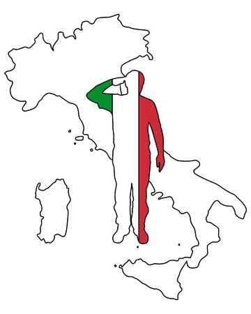 Italian Saluteのイラスト素材