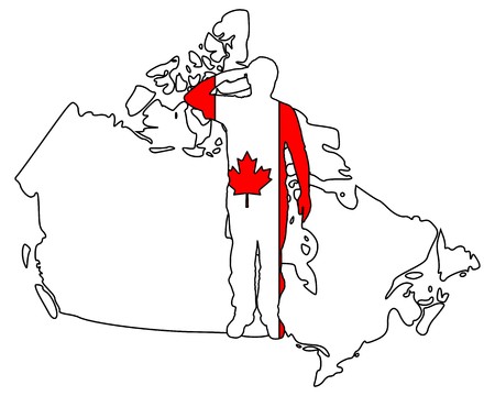 Canadian saluteのイラスト素材