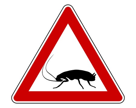 Cockroach warning signのイラスト素材