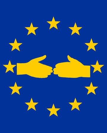 European handshakeのイラスト素材
