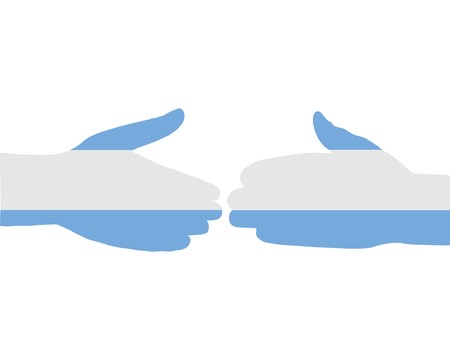 Argentinian handshakeのイラスト素材
