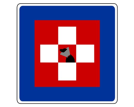 Traffic sign for dogsのイラスト素材