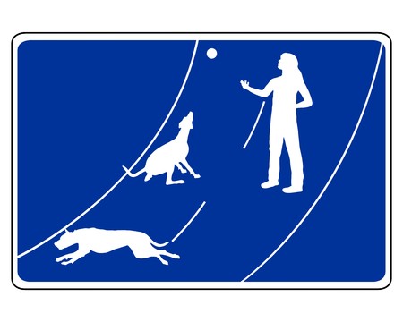 Traffic sign for dogsのイラスト素材