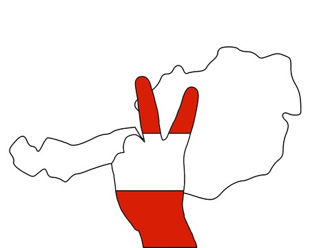 Austria hand signalのイラスト素材