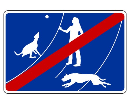 Traffic sign for dogsのイラスト素材
