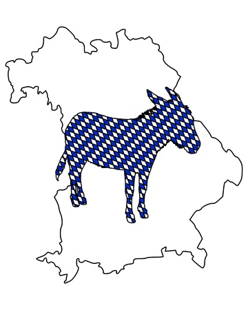 Bavarian donkeyのイラスト素材