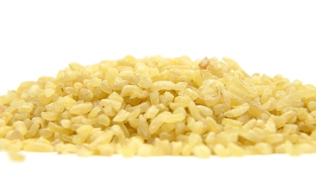 Bulgur on whiteの写真素材