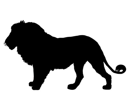 Lion silhouetteのイラスト素材