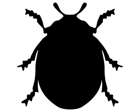 Ladybird silhouetteのイラスト素材