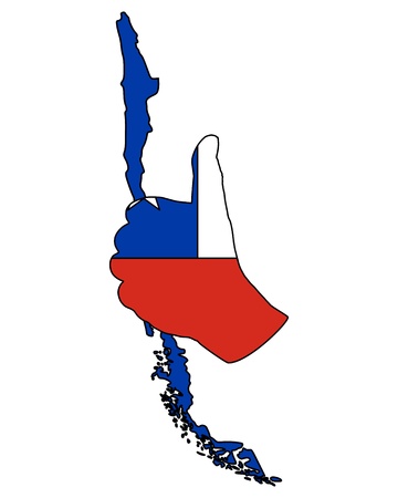 Chile hand signalのイラスト素材