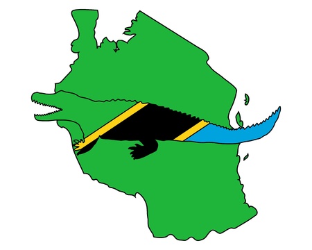 Nile crocodile Tanzaniaのイラスト素材