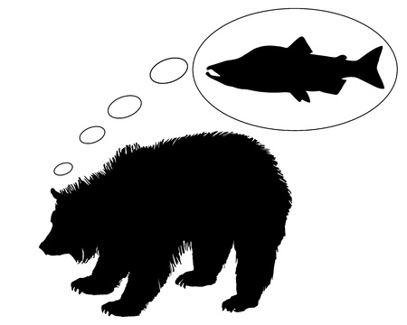 Grizzly bear dietのイラスト素材