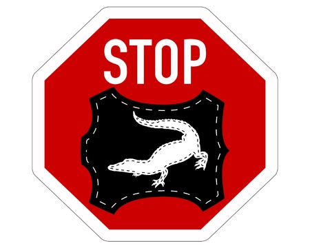 Stop crocodile leatherのイラスト素材