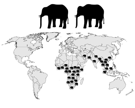 Elephants rangeのイラスト素材