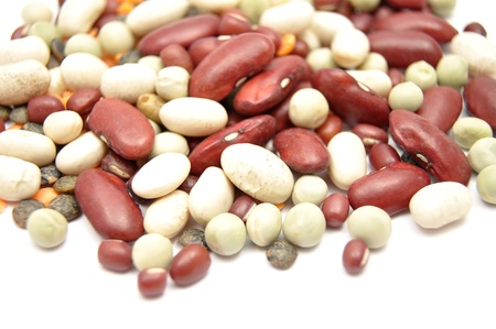 Detailed but simple image of legumes on white