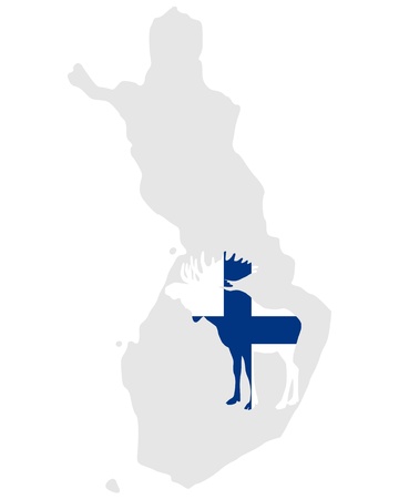 Finnish mooseのイラスト素材