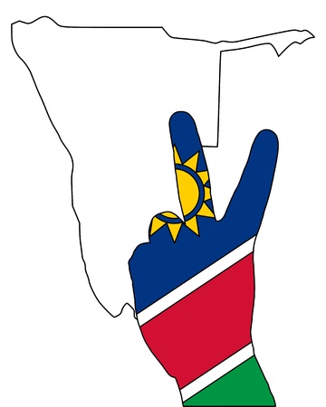 Namibia hand signalのイラスト素材